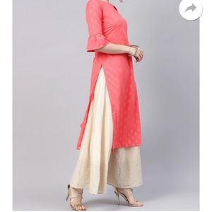 Pink straight kurti